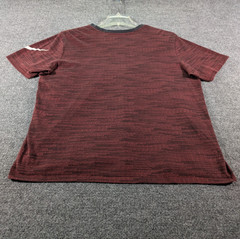 Nike AOP Shirt Mens XL Maroon Dri-Fit Spell Out All Over Print Short Sleeve