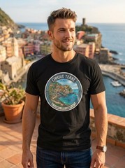 Cinque Terre Italy Coastal Village Graphic T-Shirt Unisex Travel Tee