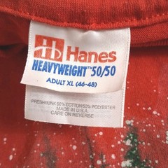 Vintage 90s Hanes Winter Scene T Shirt XL USA Single Stitch Christmas Graphic