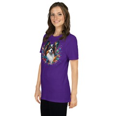 Colorful Splash Papillon Dog T-Shirt | Unisex Softstyle | Vibrant Graphic Tee
