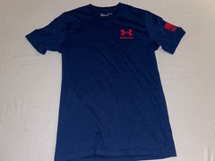 Under Armour Men’s Small UA Blue New Freedom Flag T-Shirt NWOT!