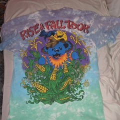 Vintage 1993 Liquid Blue Grateful Dead Rise & Fall Tour Tie-Dye T-Shirt Size L