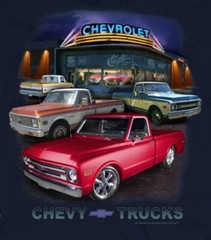 Chevrolet Trucks Men’s T-Shirt Blue 2nd Gen C/K 1967 1968 1969 1970 1971 1972