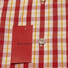 NEW KITON MULTICOLOR COTTON SHIRT US 15.5 – EU 39 MUL