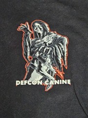 Defcon Canine Ghost Face Double Sided Black T Shirt XXL