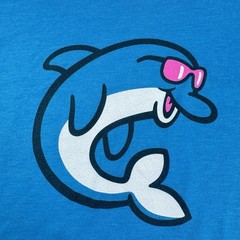 Swag Golf Flipper Dolphin T-Shirt Men’s XL Blue Crewneck Outdoor SS Cotton Blend