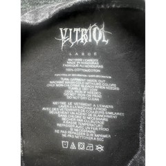 Vitriol Graphic T-Shirt Mens Large Black Acid Wash Skull The World Burns Slowly