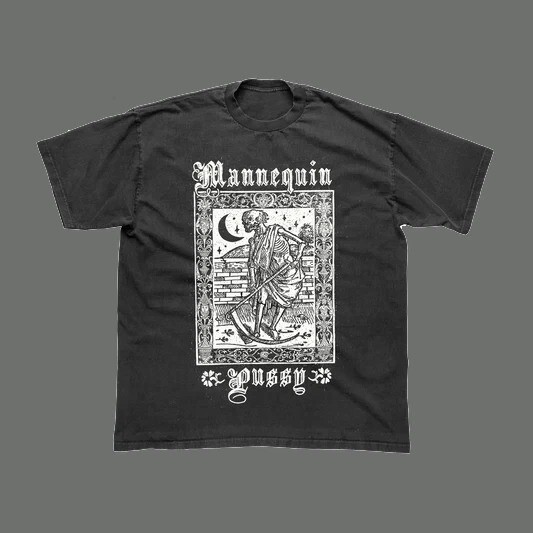 Retro Style Mannequin Pussy Band T Shirt Mens Black Unisex S-5XL BT1488
