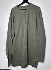REDHEAD Long Sleeve Henley Shirt Men’s 3XLT Olive Green