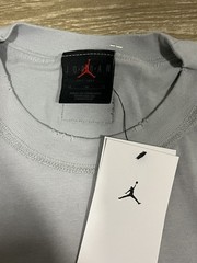 NWT Nike Air Jordan Long Sleeve Distressed Smoke Gray Sz M IB3134-077 Original