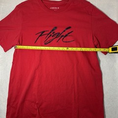 Jordan Flight Script T-Shirt Mens Large Red Jumpman Logo Short Sleeve