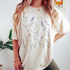 Lavender Plant Butterfly Comfort Tee