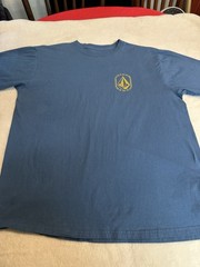 VOLCOM 100% Cotton T SHIRT MENS SZE XL Blue w/Skeleton Circled by HAWAII