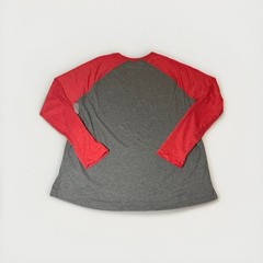Men’s XL Gray Red Raglan Baseball Shirt Triblend Soft Long Sleeve Tee New