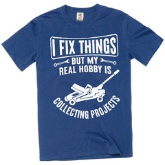 Men’s funny garage diy mechanic T-shirt fix things collect projects Teeshirt