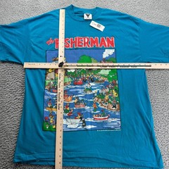 Vintage Rare SS John Holladay “Fisherman” Graphic Tshirt XL NWT 1991