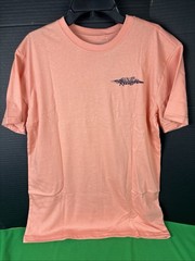 Reel Life Men’s Short Sleeve Graphic Tee Size Medium Coral