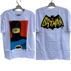 NEW Bait X Batman Men’s Large T Shirt Adam West DC Comics Art Modern White