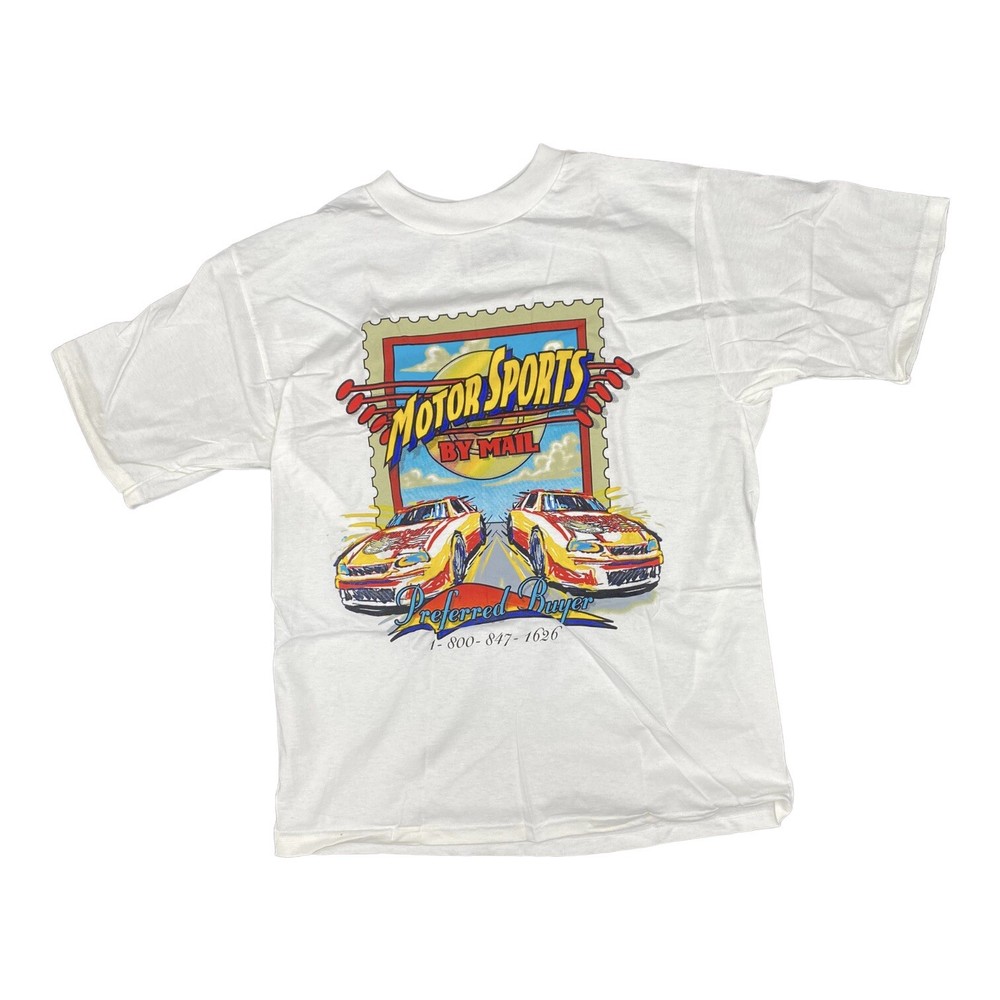 Vintage Motor Sports by Mail T-Shirt NOS Men’s L Preferred Buyer Chase Auth