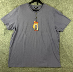 Eddie Bauer Henley T-Shirt Mens XL Purple Cotton Short Sleeve 1/4 Button NWT
