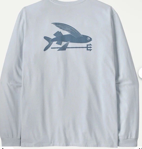 PATAGONIA MENS TIE DYE CREWNECK WITH BACK LOGO DESIGN! M