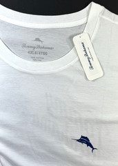 Tommy Bahama Men’s Graphic T / Big-Tall / White / 100% Cotton / AZUL SAILS