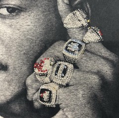 Rare Vintage Michael Jordan 6 Championship Rings Hip Hop Rap Tee Size XL Used