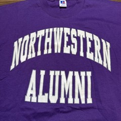 Vintage 90s Russell Athletic Northwestern University Alumni Purple Tee Size XL