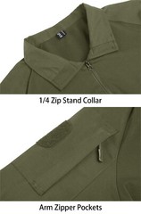 Men’s Tactical Short Sleeve Shirts 1/4 Zip Outdoor Pullover Slim Fit Work Shirts