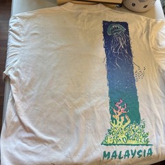 Vintage Ocean Collection T-Shirt Size Large Octopus Fish Seahorse Malaysia Read*