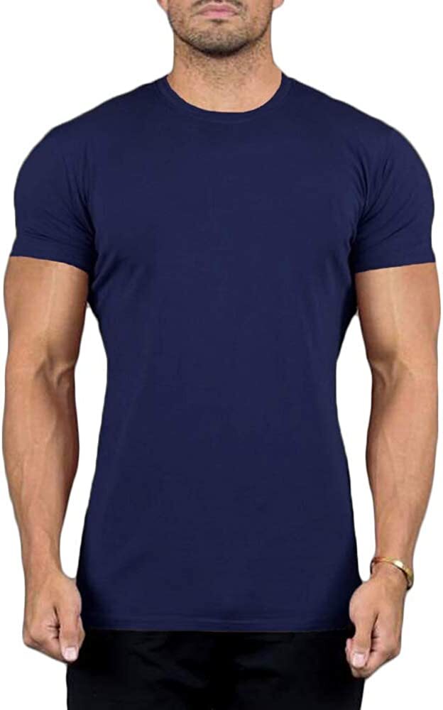 SOCKS’NBULK 6 Pack Bulk Mens Cotton Crew Neck Short Sleeve T-Shirts Mix Colors