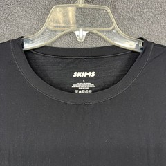 Skims T-Shirt Mens Large Black Short Sleeve Modal Stretch Crew Neck Basic Tee