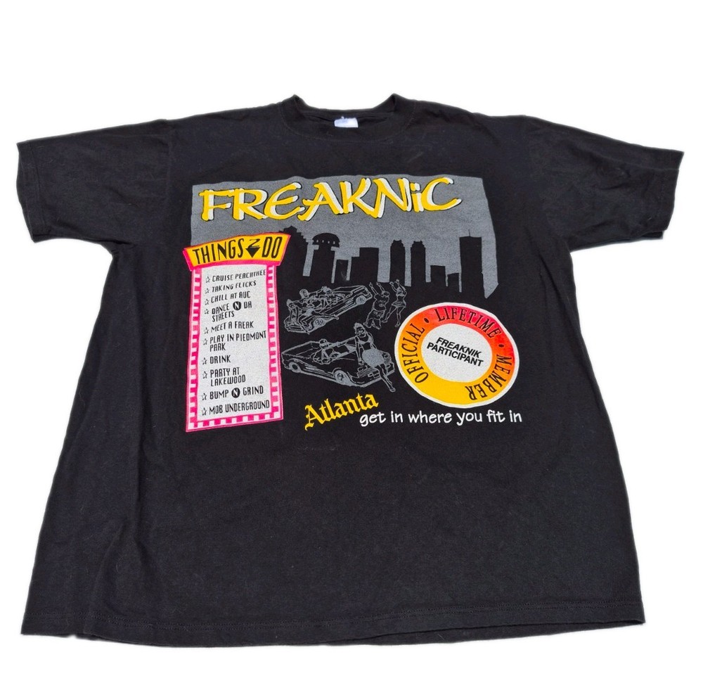 Vintage Freaknik Atlanta Graphic T-Shirt Size Large Rap & Hip-Hop Car Culture