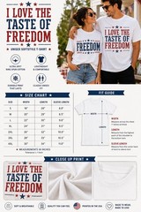 Matching 4th of July Couple Shirts, I Love the Taste of Freedom Tee, His and