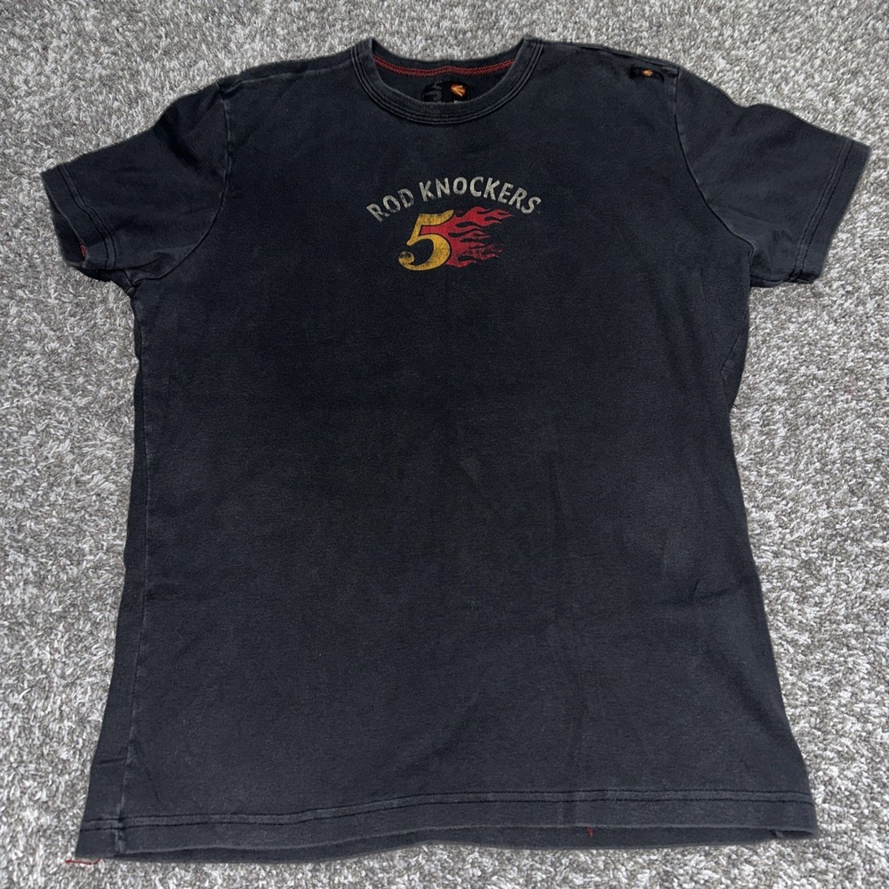 Rod Knockers Cool Vintage 90’s Tshirt Rare EJX XL Blue Hot Rod Shirt
