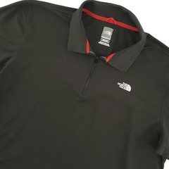 The North Face Polo Shirt Mens 2XL Short Black 1/4 Zip Performance Stretch