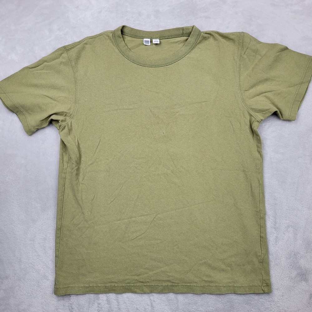 Uniqlo Shirt Mens Large Vintage Basic Crewneck Plain Blank Short Sleeve SS Adult