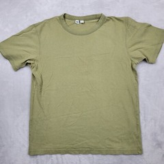 Uniqlo Shirt Mens Large Vintage Basic Crewneck Plain Blank Short Sleeve SS Adult