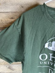 Ohio University Dad Men’s Sz L Green Heavy Cotton Short Sleeve T-Shirt
