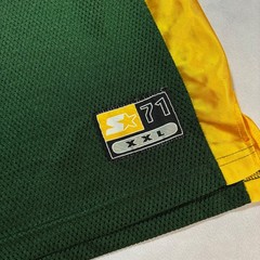 Vintage Starter Football Jersey #79 Size 2XL Green Yellow Mesh XXL Practice Y2K