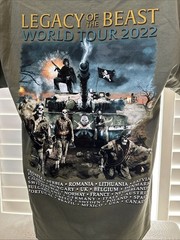Iron Maiden Official Shirt Legacy Of The Beast 2022 World Tour Size XL New