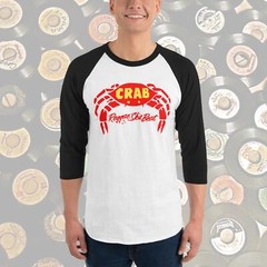 Crab Records Reggae Ska Beat 3/4 Sleeve Baseball Shirt Rocksteady Studio 1 Soul