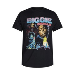 Biggie Men’s SIZE S 34-36 Collage Graphic Tee with Short Sleeves color BLACK NEW