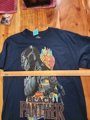 BLACK PANTHER Men’s Marvel T-Shirt Sz XL Short Sleeve Graphic Tee Distressed