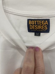 Bottega Desires White Shirt ‘F Em If They Can’t Take A Joke’ M NWOT $300!