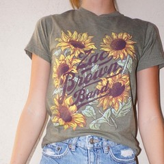 Zac Brown Band Green Sunflower T Shirt Womens XS