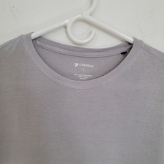 Cremieux Gray T-Shirt Short Sleeve Large Cotton Classic Casual Mens Crewneck