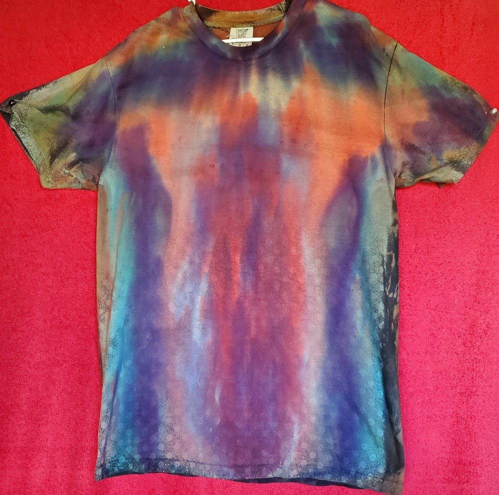 GILDAN SIZE LARGE 100% Cotton Tye Dyed Shirt Pre-washed WON’T FADE VERY SOFT