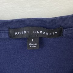 Robert Barakett L Navy Blue Pima Cotton Crew Neck Mens T-Shirt Short Sleeve Tee