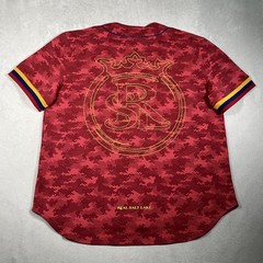 The Wild Collective Real Salt Lake Baseball Jersey Size L Red Digital Camo *EUC